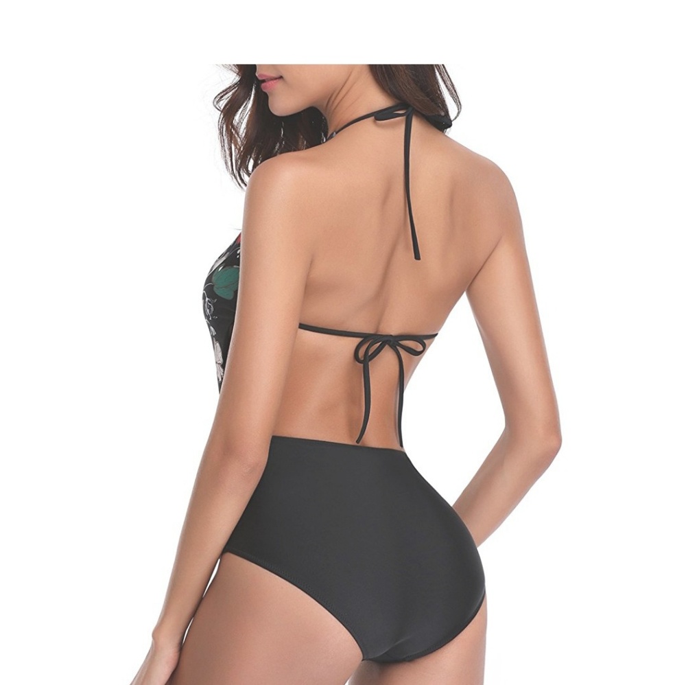 Black Floral Monokini - Picture 3 of 8